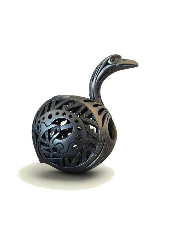 Ave espiral, cuello largo